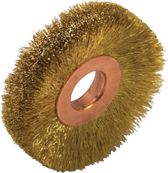 Image of Copper Center Crimped Wire Wheels – Brass  